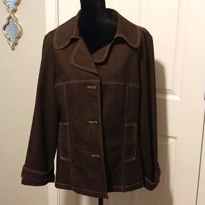 Brown denim jacket